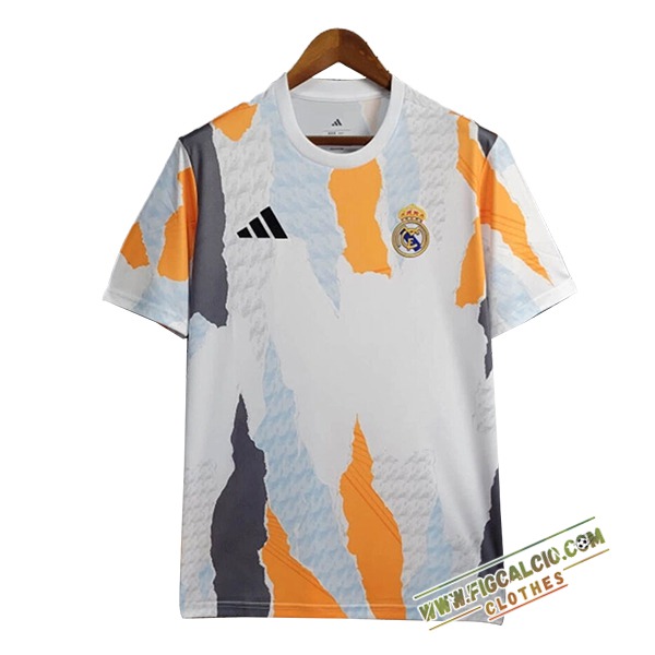 T Shirt Allenamento Real Madrid Bianco/Arancia/Grigio/Blu 2025/2026
