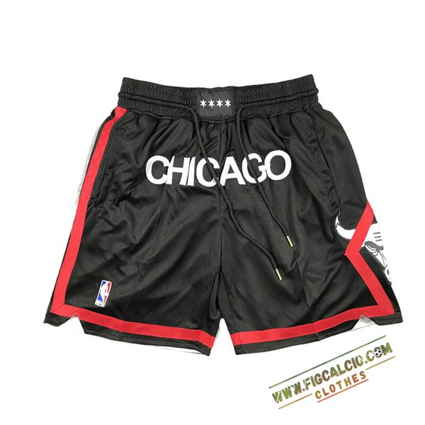 Pantaloncini NBA Chicago Bulls 2024/25 Nero/Bianco/Rosso