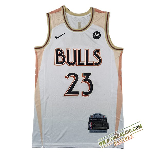 Maglia Chicago Bulls (JORDAN #23) 2024/25 Bianco/Arancia