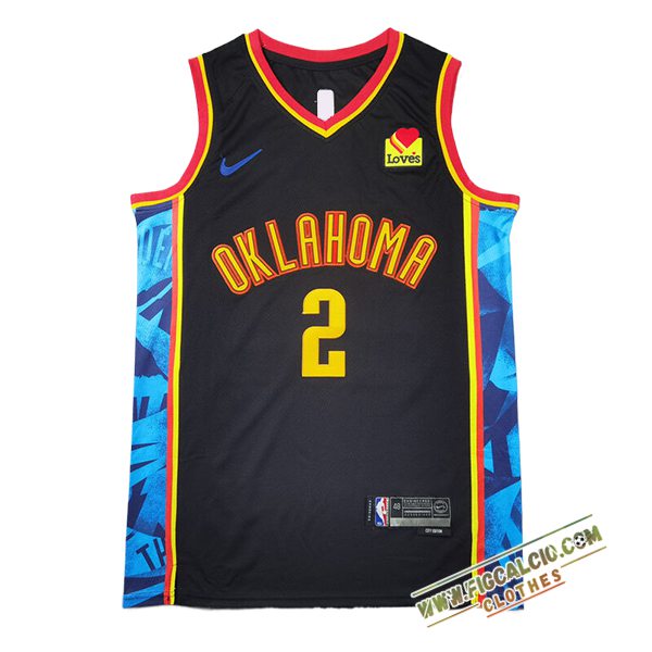 Maglia Oklahoma City Thunder (GIL GEOUS-ALEXANDER #2) 2024/25 Nero/Giallo/Blu