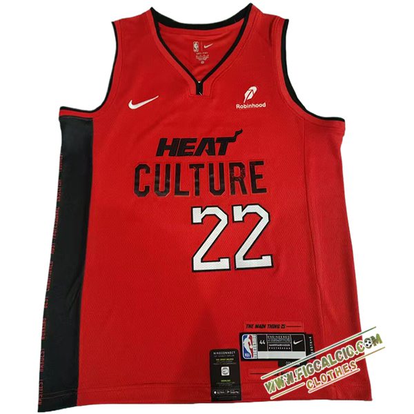Maglia Miami Heat (BUTLER #22) 2024/25 Rosso/Nero