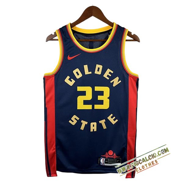 Maglia Golden State Warriors (GREEN #23) 2024/25 Nero/Rosso/Giallo