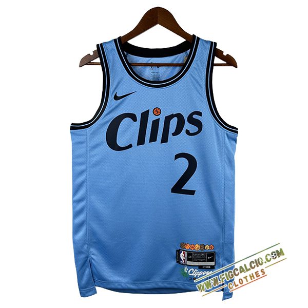 Maglia Los Angeles Clippers (LEONARD #2) 2024/25 Blu/Nero