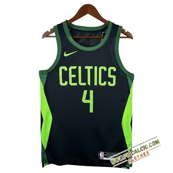 Maglia Boston Celtics (HOLIDAY #4) 2024/25 Nero/Verde -03