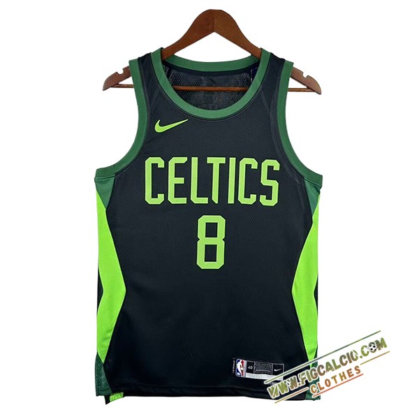 Maglia Boston Celtics (PORZINGIS #8) 2024/25 Nero/Verde -02