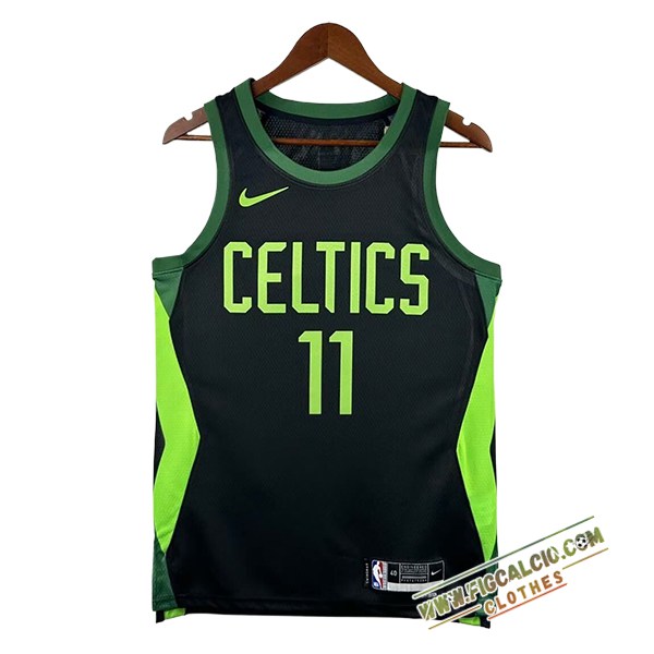 Maglia Boston Celtics (IRVING #11) 2024/25 Nero/Verde -02