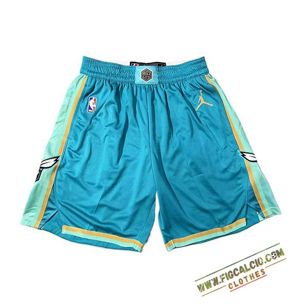Pantaloncini NBA Charlotte Hornets 2024/25 Blu/Verde