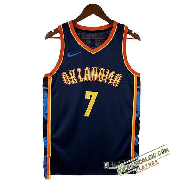 Maglia Oklahoma City Thunder (NHOLMGREN #7) 2024/25 Blu/Arancia