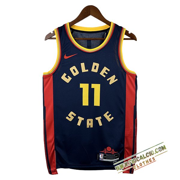 Maglia Golden State Warriors (THOMPSON #11) 2024/25 Nero/Rosso/Giallo