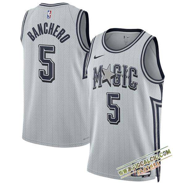 Maglia Orlando Magic (BANCHERO #5) 2024/25 Bianco/Grigio