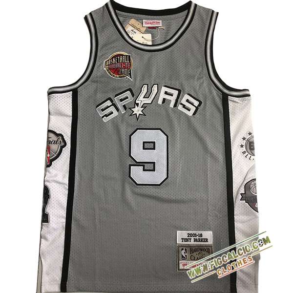 Maglia San Antonio Spurs (PARKER #9) 2024/25 Grigio/Bianco