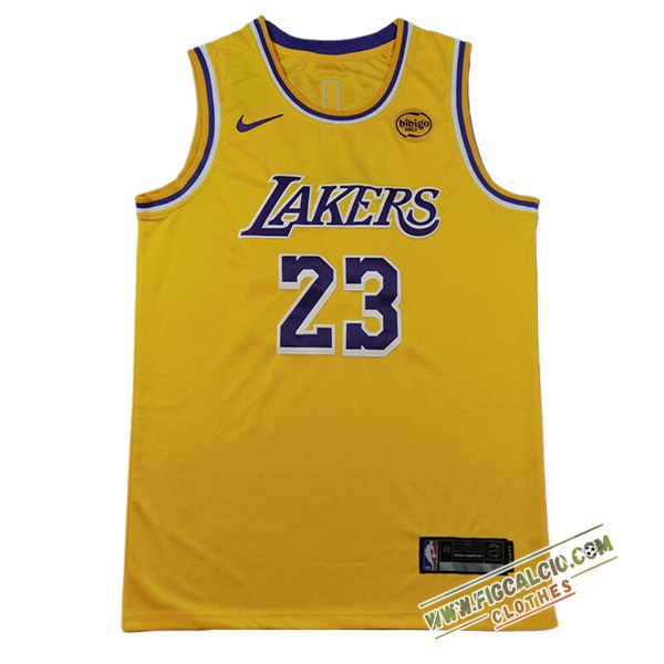 Maglia Los Angeles Lakers (JAMES #23) 2024/25 Giallo/viola