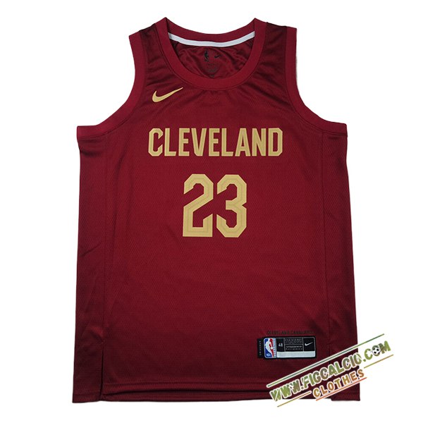 Maglia Cleveland Cavaliers (JAMES #23) 2024/25 Rosso/Giallo -02