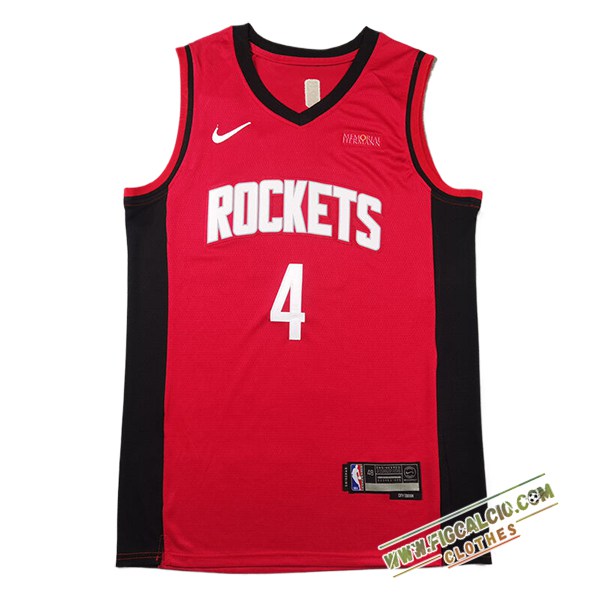Maglia Houston Rockets (GREEN #4) 2024/25 Rosso/Nero