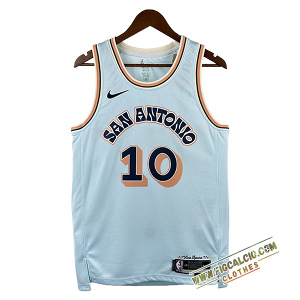 Maglia San Antonio Spurs (SOCHAN #10) 2024/25 Bianco/Arancia/Nero
