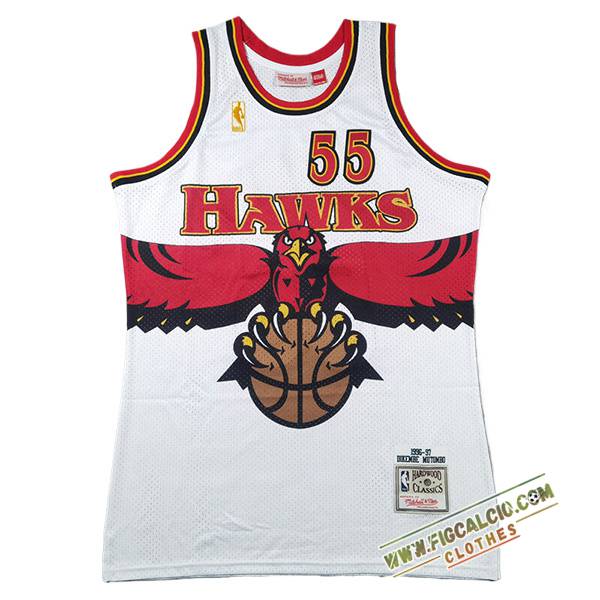 Maglia Atlanta Hawks (MUTOMBO #55) 2025/26 Bianco/Rosso
