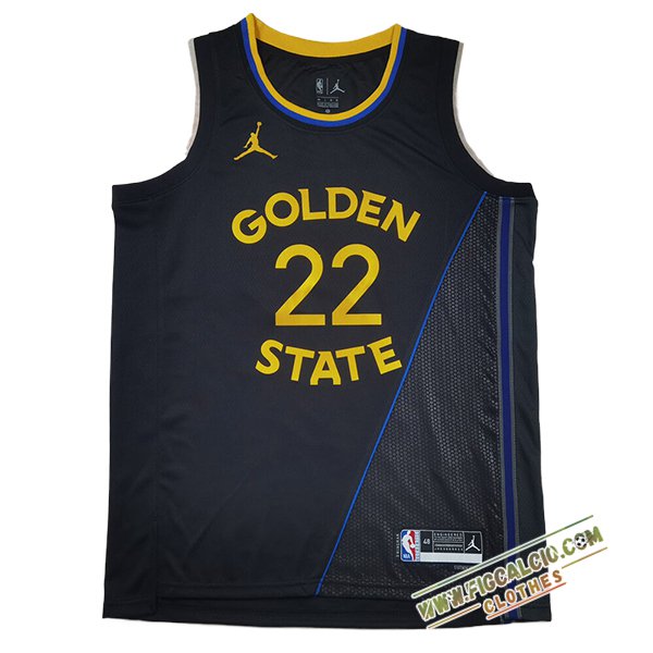 Maglia Golden State Warriors (WIGGINS #22) 2025/26 Nero/Grigio/Giallo