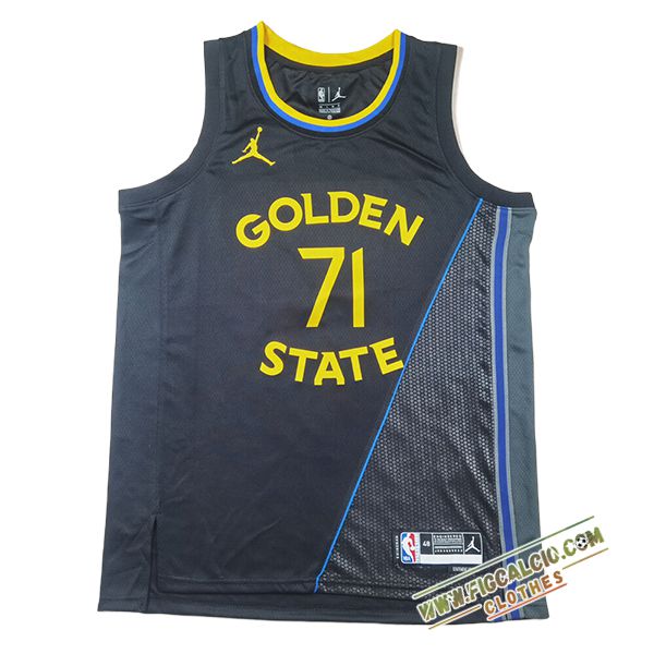 Maglia Golden State Warriors (SCHRODER #71) 2025/26 Nero/Grigio/Giallo