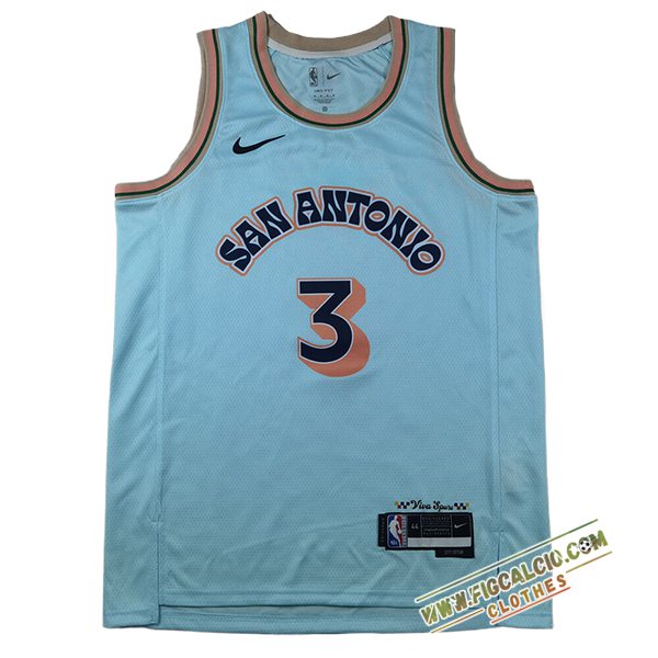 Maglia San Antonio Spurs (PAUL #3) 2025/26 Blu/Arancia