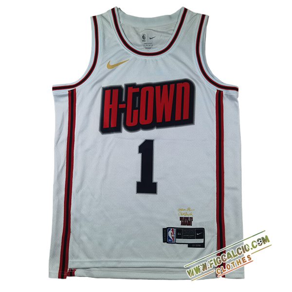 Maglia Houston Rockets (THOMPSON #1) 2025/26 Bianco/Rosso/Nero