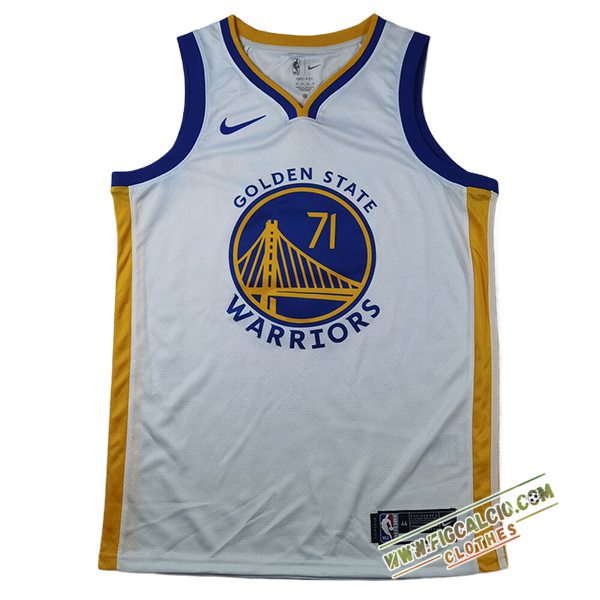 Maglia Golden State Warriors (SCHRODER #71) 2025/26 Bianco/Blu/Giallo