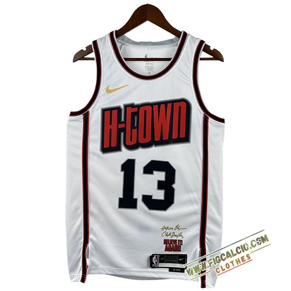 Maglia Houston Rockets (HARDEN #13) 2025/26 Bianco/Rosso/Nero