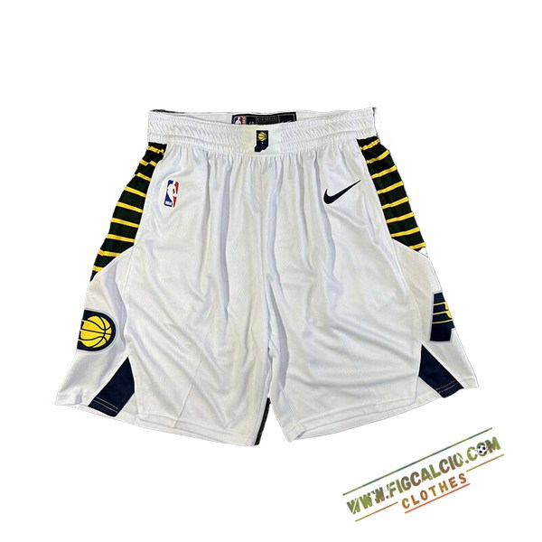 Pantaloncini NBA Indiana Pacers 2024/25 Bianco/Nero/Giallo