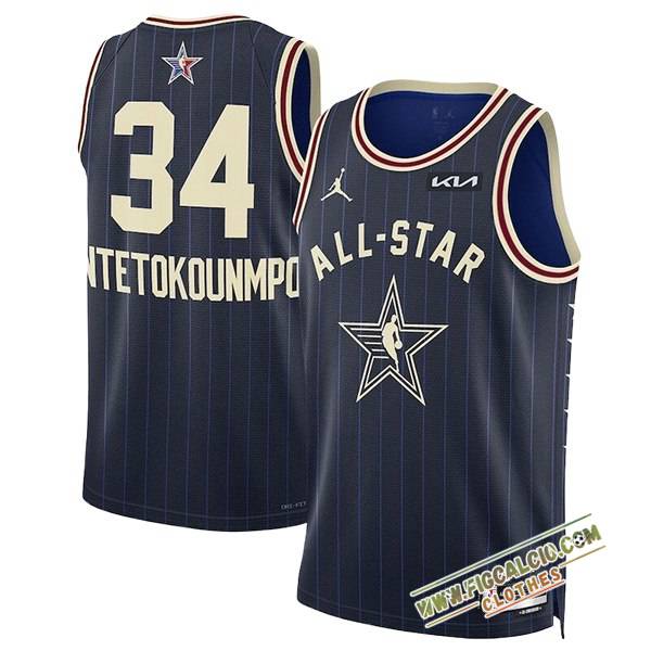 Maglia American All-Star (ANTETOKOUNMPO #34) 2024/25 Blu/Giallo