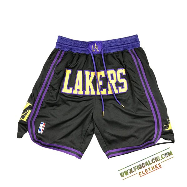 Pantaloncini NBA Los Angeles Lakers 2024/25 Nero/Giallo/viola