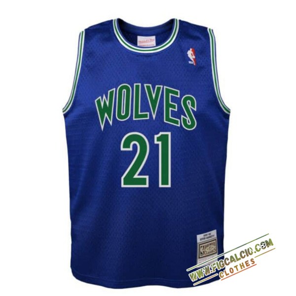 Maglia Minnesota Timberwolves (GARNETT #21) 2024/25 Blu/Verde