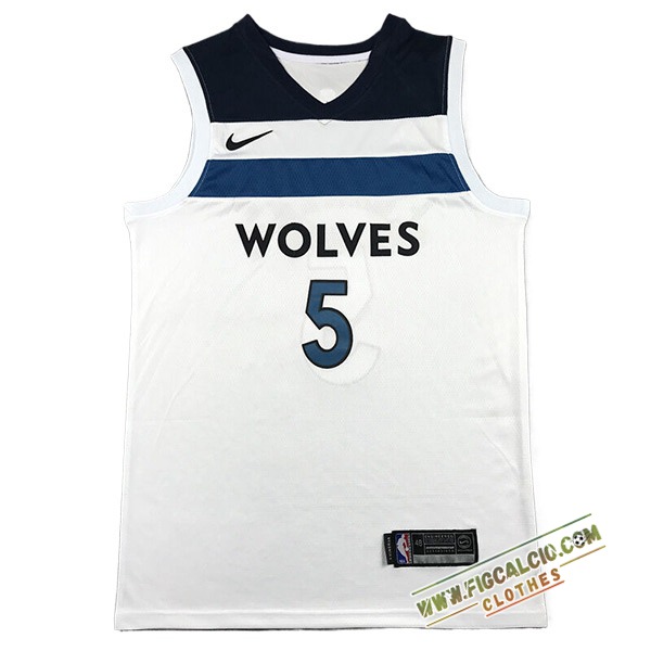 Maglia Minnesota Timberwolves (EDWARDS #5) 2024/25 Bianco/Nero/Blu