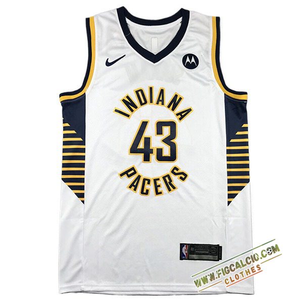 Maglia Indiana Pacers (SIAKAM #43) 2024/25 Bianco/Nero/Giallo
