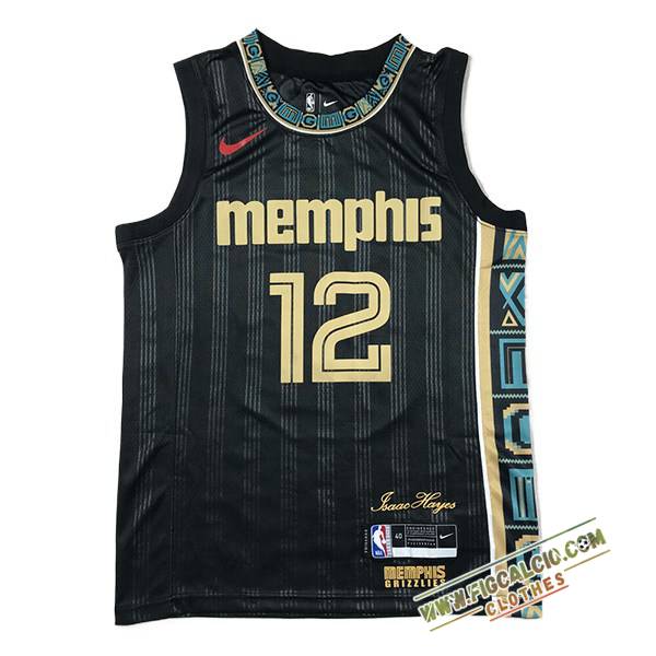 Maglia Memphis Grizzlies (MORANT #12) 2024/25 Nero/Marrone