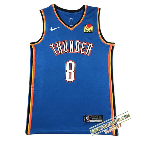 Maglia Oklahoma City Thunder (WILLIAMS #8) 2024/25 Blu/Arancia