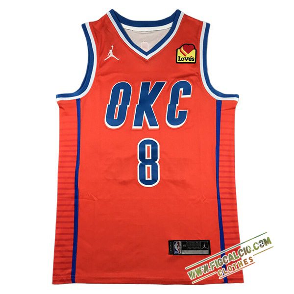 Maglia Oklahoma City Thunder (WILLIAMS #8) 2024/25 Arancia/Blu