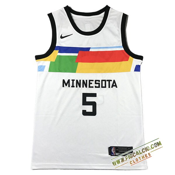 Maglia Minnesota Timberwolves (EDWARDS #5) 2024/25 Bianco
