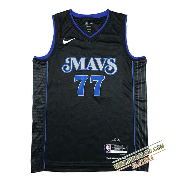 Maglia Dallas Mavericks (DONČIĆ #77) 2024/25 Nero/Blu