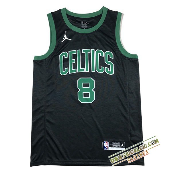 Maglia Boston Celtics (PORZINGIS #8) 2024/25 Nero/Verde