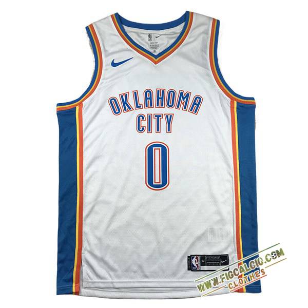Maglia Oklahoma City Thunder (WESTBROOK #0) 2024/25 Bianco/Blu