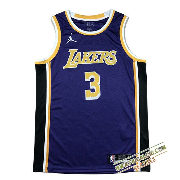 Maglia Los Angeles Lakers (DAVIS #3) 2024/25 viola/Nero/Giallo