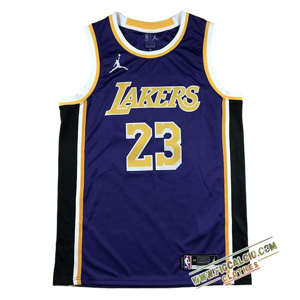 Maglia Los Angeles Lakers (JAMES #23) 2024/25 viola/Nero/Giallo