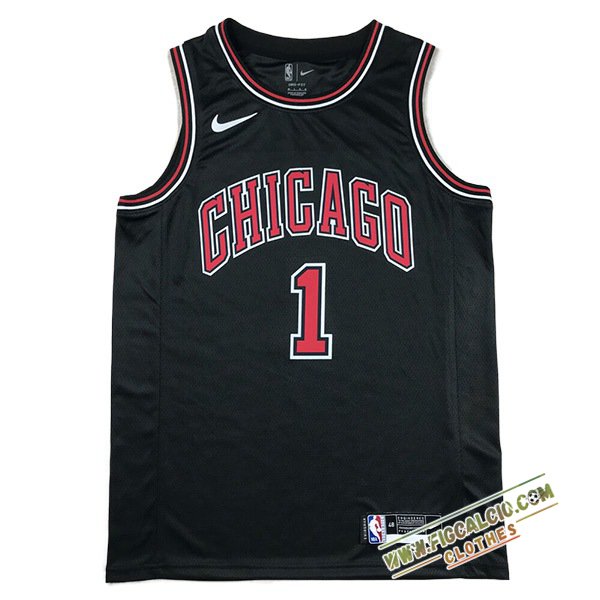 Maglia Chicago Bulls (Rosa #1) 2024/25 Nero/Rosso -02