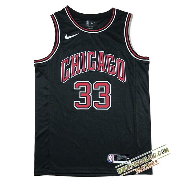 Maglia Chicago Bulls (PIPPEN #33) 2024/25 Nero/Rosso