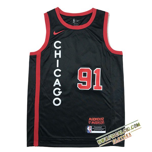 Maglia Chicago Bulls (ROOMAN #91) 2024/25 Nero/Rosso