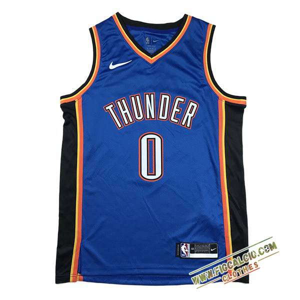 Maglia Oklahoma City Thunder (WESTBROOK #0) 2024/25 Blu/Nero