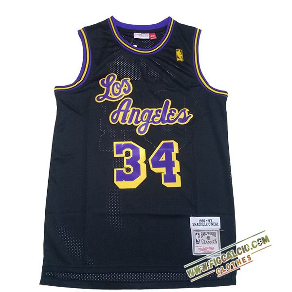 Maglia Los Angeles Lakers (O'NEAL #34) 2024/25 Nero/viola/Giallo