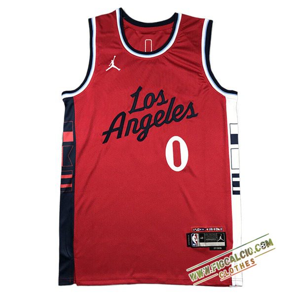 Maglia Los Angeles Clippers (WESTBROOK #0) 2024/25 Rosso/Bianco/Nero