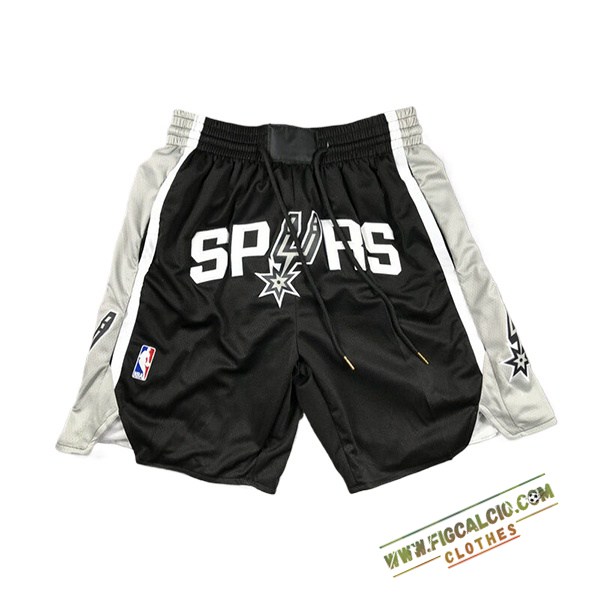 Pantaloncini NBA San Antonio Spurs 2024/25 Nero/Grigio/Bianco