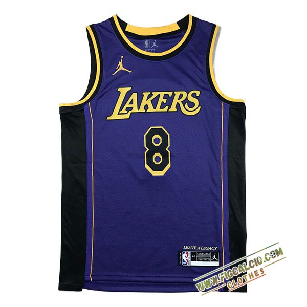 Maglia Los Angeles Lakers (BRYANT #8) 2024/25 viola/Nero/Giallo -02