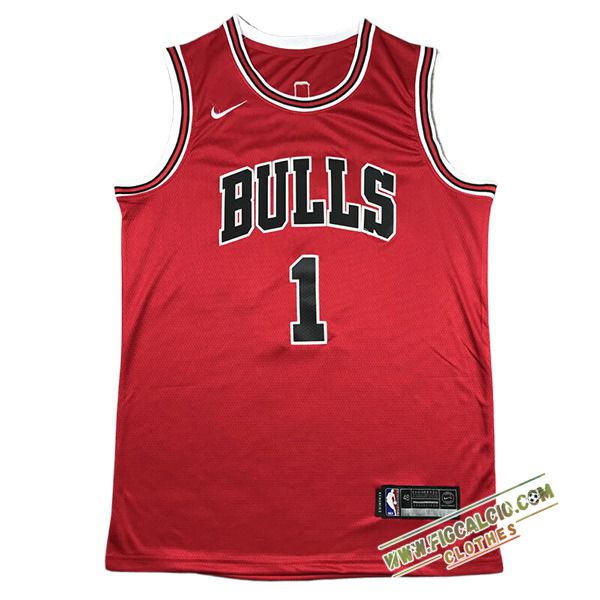 Maglia Chicago Bulls (Rosa #1) 2024/25 Nero/Rosso